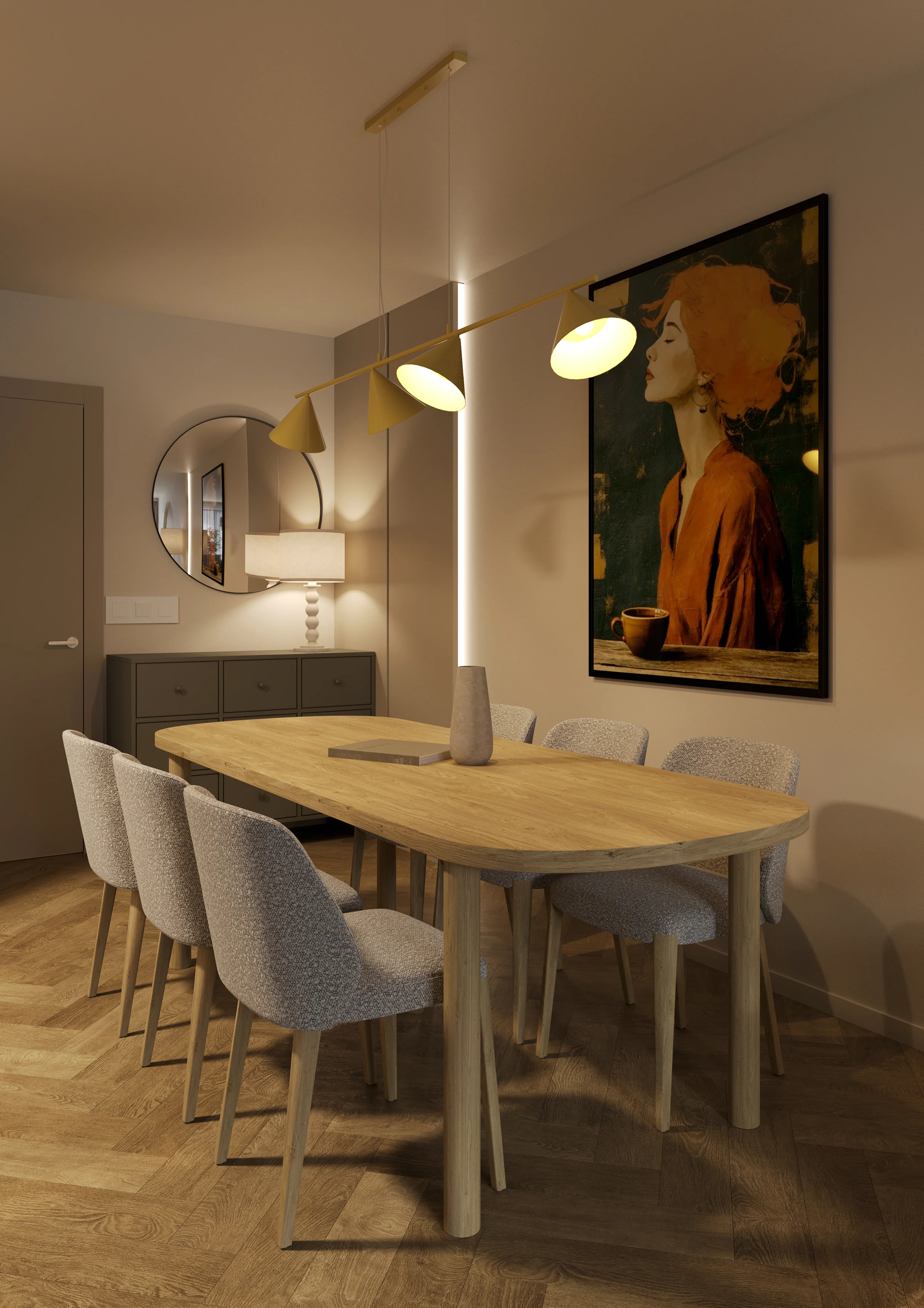 Lenea's Interior design of a dining area